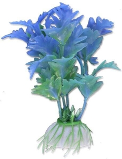 Kunstig plante i blå og grøn