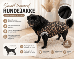 Leopard hundefrakke