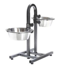 Hundebar med 2 rustfri stålskåle