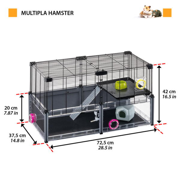 Multipla hamsterbur