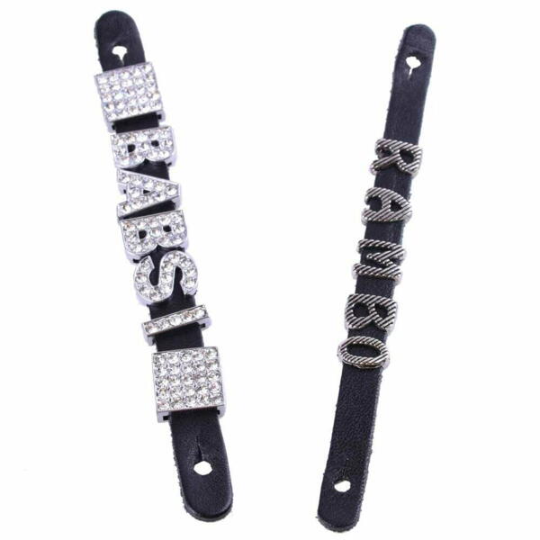 Sort læderhalsbånd