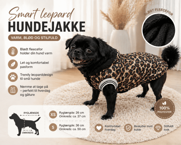 Leopard hundefrakke
