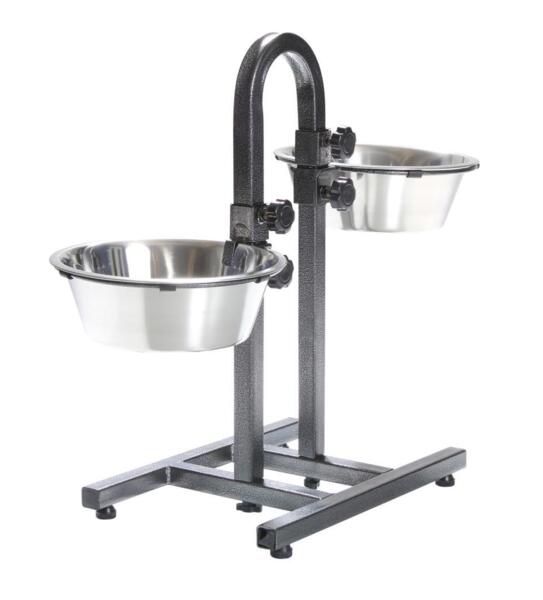 Hundebar med 2 rustfri stålskåle