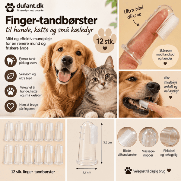 Finger-tandbørster 12 stk.
