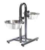 Hundebar med 2 rustfri stålskåle